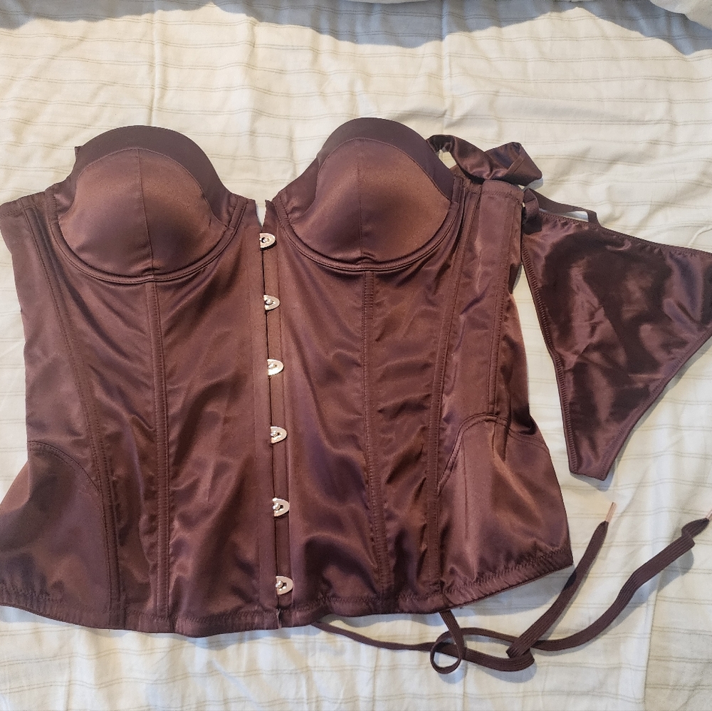 Love, Vera Chocolate Brown Corset XL